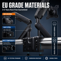 Support de bureau ergonomique pour double moniteur 32 pouces, facile à installer, en stock – Vente chaude en gros