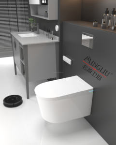 Ensemble d'armoires murales modernes en céramique à double chasse intelligente <span class=keywords><strong>avec</strong></span> miroir de toilette, évier simple, armoire de salle de bain <span class=keywords><strong>avec</strong></span> douche <span class=keywords><strong>intégrée</strong></span> - Product Image 3