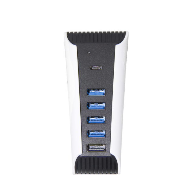 Portable Expand USB 2.0 HUB Extender Port for PS5 Game Console Transmission Extension 5 in 1 USB HUB Converter