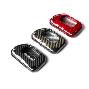 Étui de protection pour clé de voiture en fibre de carbone T-Carbon, pièce <span class=keywords><strong>auto</strong></span> pour Jeep Rubicon <span class=keywords><strong>Grand</strong></span> Cherokee, coque de protection pour télécommande, accessoires intérieurs - Product Image 1
