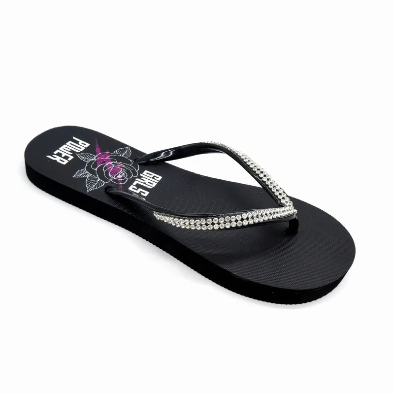 Neue Hausschuhe Sandalen Diamant riemen Blume Outdoor-Schuhe Damen Flip Flop