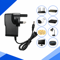 Adaptateur secteur mural OEM 9V 1A avec prise UK 5.5x2.5mm 9W AC DC pour lampe de bureau LED et éclairage sous armoire
