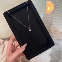 Collier pendentif fleur en argent sterling S925 plaqué or de haute qualité, trèfle à quatre feuilles porte-bonheur, tendance, zircon, chaîne claviculaire