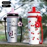 Botol Air Vakum Isolasi Stainless Steel 316 Baru Kapasitas Besar 6-12 Jam Performa Termal Desain Stylish Happy Puppy