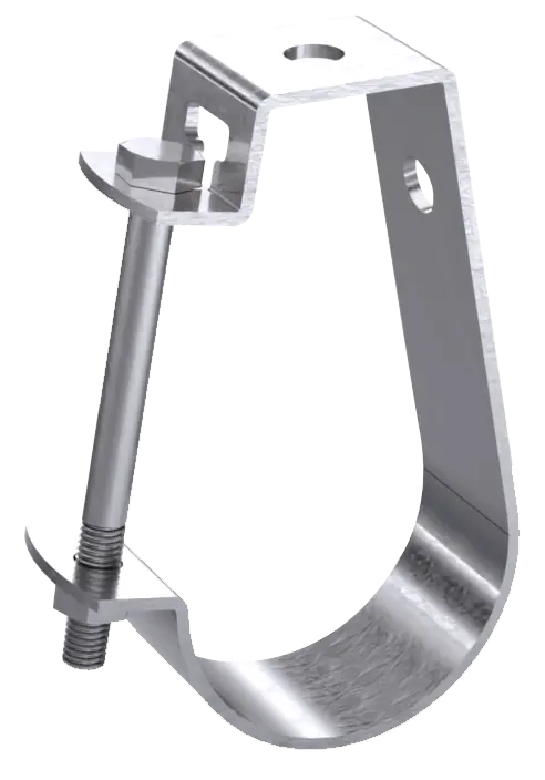 Mech Manufacturer Pipe Clevis Hanger Galvanized Steel Custom Size 2-1/2'' Ss316 Pipe Clamp Clevis Hanger