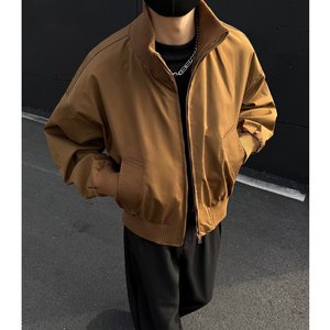 <b>Mens</b> Stand Collar Bomber <b>Jacket</b> Cotton Padded <b>Flight</b> <b>Jacket</b> Zipper Outerwear for Winter Casual Wear - Product Image 4