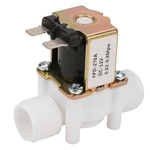 DC 12V/24V G1/2 FPD-270A plastik elektrik giriş Solenoid su vanası için çamaşır makineleri su dağıtıcılar bahçe spreyler 220V - Product Image 3