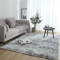 Tapis shaggy long et moelleux pour chambre à coucher et chevet, tapis de salon design tendance en polyester, fabrication usine