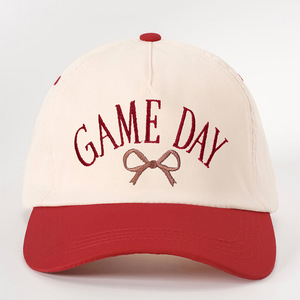 Casquette de baseball vintage bicolore brodée personnalisable avec logo pour le jour du match, style trucker, pour femme, pour l'esprit scolaire et les mamans sportives - Product Image 5