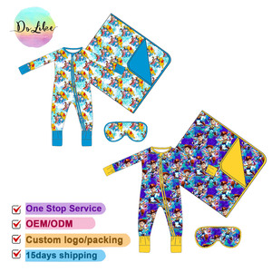 <span class=keywords><strong>Ropa</strong></span> de Bambú <span class=keywords><strong>para</strong></span> Niños al por Mayor, Pijamas de Bambú Personalizados Estilo Vaquero Occidental, Conjuntos de Mameluco con Cierre <span class=keywords><strong>para</strong></span> Bebés - Product Image 4
