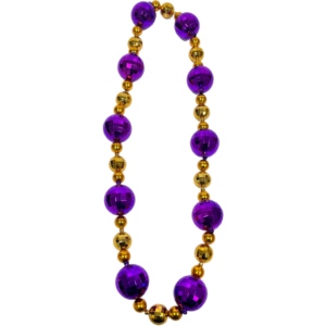 Grossiste Perles géantes <span class=keywords><strong>de</strong></span> Mardi Gras, Colliers Disco violet et or, Autres décorations <span class=keywords><strong>de</strong></span> fête - Product Image 1