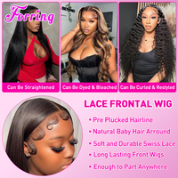 Pelucas de Cabello Humano Natural con Frente de Encaje, Sin Pegamento, 13*4, Cabello Brasileño Virgen, Ondulado, Pre-Pluck, Pelucas con Frente de Encaje HD para Mujeres Negras
