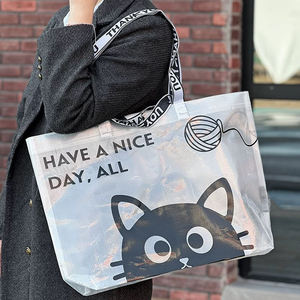 Custom Logo Eco-Friendly PP Woven Duffel <b>Bag</b> Reusable Fabric Promotional Nylon Zipper Closure Shoulder Handle Customized Color - Product Image 3