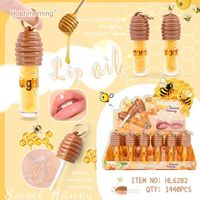 Nouveau produit populaire : Coffret de maquillage mignon avec gloss à lèvres et rouge à lèvres à chaîne suspendue, effet gloss aqueux
