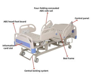 Качественная электрическая ручная медицинская кровать, сертифицированная медицинская мебель, металлическая носилка, кровать для домашнего ухода, больничная койка - Product Image 4