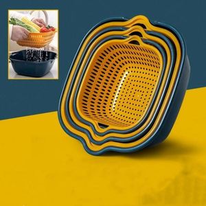 Household Kitchen <b>Sink</b> Fruit and Vegetable Washing Basket with Lids Reusable Non-Foldable PP Material Food Storage Drainers Tool - Product Image 4