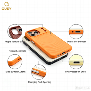 Funda de Teléfono TPU de Lujo con Textura Ondulada, Resistente a Impactos, Compatible con 17 Pro Max, Flexible, Resistente a Arañazos, Delgada, Venta al Por Mayor de Fábrica - Product Image 1