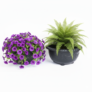 Petit pot de fleurs rond décoratif en plastique pour jardin, durable, pour plantes d'intérieur et d'extérieur, vente en gros - Product Image 3
