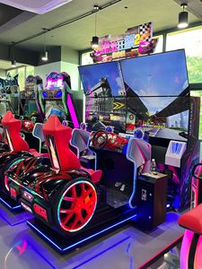 <span class=keywords><strong>Simulador</strong></span> de Carreras de Autos con Base de Movimiento Dinámico para Dos Jugadores, con Pantalla de 55 Pulgadas, Funciona con Monedas, 1 Año de Garantía - Product Image 2
