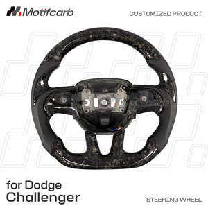 Volante de fibra de carbono forjado personalizado para Dodge Charger Hellcat SRT R/T y Jeep Grand Cherokee Trackhawk 2013-2023 - Product Image 2