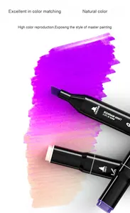 80-kleuren Alcoholmarkeringen Ingesteld Met Dubbele Punttrekpen Plastic Fijne Puntmarkeringen Voor Schets-En Anime-Illustraties - Product Image 4