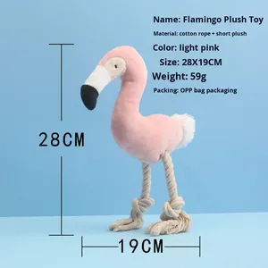 Thú cưng đồ chơi sang trọng mèo chó cắn <span class=keywords><strong>Flamingo</strong></span> răng sang trọng xay squeak âm thanh đồ chơi - Product Image 4