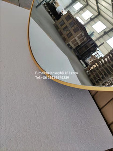 <span class=keywords><strong>Miroir</strong></span> rond en aluminium <span class=keywords><strong>doré</strong></span>, <span class=keywords><strong>miroir</strong></span> décoratif de 100 cm de diamètre, cadre métallique pour la maison, 20 pièces - Product Image 5