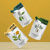 Sachet Doypack personnalisé imprimé de qualité alimentaire avec bec verseur pour jus, liqueur, eau et autres boissons