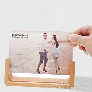 Solid Wood Calendar <b>Frame</b> Stand Beech Rectangular Horizontal Tabletop Durable - Product Image 4