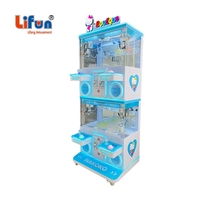 Lifun Machine à griffes mini 4 joueurs, jeu de grue de compétence, distributeur de jouets pour cinémas, halls d'entrée et centres de divertissement familial
