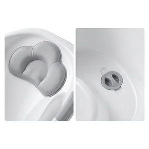 Baignoire Nuage pour Bébé avec Appui-tête Souple, Support Anti-basculement 3 Points, Anti-dérapant, Vidange Rapide, 2 Étapes (Nouveau-né à Tout-petit), OEM - Product Image 5