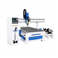 Router CNC de 4 Ejes Jinan Mosencnc 1530 con Eje Rotatorio, Mesa de Vacío y Motor para Tallado de Cilindros de Madera y Fabricación de Patas de Muebles