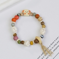 JINGDEZHEN-Bracelet en céramique brillant, nouveau style chinois, bijoux faits main, bracelet en céramique, cadeau d'étudiant