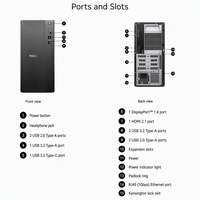 Harga Pabrik PC Desktop Dell Tower ECT1250 AI Baru Intel Core Ultra 5 225 RAM 16GB DDR5 SSD 512GB Komputer untuk Kantor dan Pendidikan