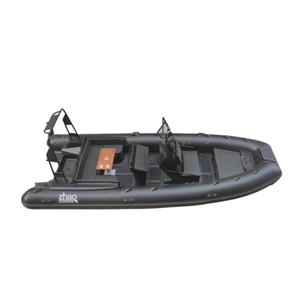 Yacht coque <span class=keywords><strong>rigide</strong></span> bateau à rames CE <span class=keywords><strong>semi</strong></span>-<span class=keywords><strong>rigide</strong></span> nervure 640 bateaux en aluminium soudé de luxe à vendre bateau zodiaque à plancher en aluminium - Product Image 3