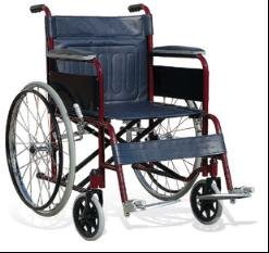 Fauteuil roulant médical pliable en acier chromé pour personnes handicapées, certifié CE, pour personnes âgées - Product Image 3