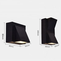 Lampe murale LED extérieure moderne et simple, étanche, pour cour, portail, terrasse, balcon, jardin