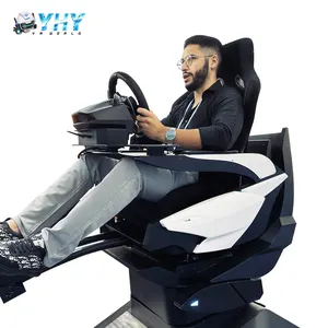 New 32 Inch Screen 3 Dof Motion F1 Race Steering Wheel 9D Vr Amusement Park Rides Driving Cockpit Racing Simulator