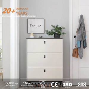 Étagère à <span class=keywords><strong>chaussures</strong></span> rabattable en bois italien sur mesure, ultra-fine, 3 niveaux, design minimaliste, gain de place, usage domestique - Product Image 2