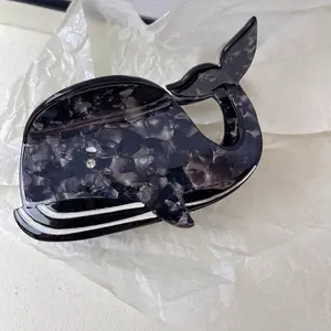 New Design Animal Tubarão Cabelo Garra Clipes Bonito Personalizado Acetato Peixe Cabelo Acessórios Para Mulheres