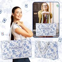 Polyester Oxford Urban Simplicity Mahjong-Aufbewahrungstasche - Große Kapazität Leichtgewichtige Multifunktionale Reisetasche für Mahjong-Steine