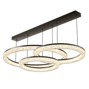 Modern Round LED Chandelier With Remote Control For Living Room Bedroom And Dining Room - Product Image 5