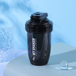 clear Plastic Portable Running Travel Reusable Wide Mouth Cheap <b>Shaker</b> Water <b>Bottle</b> with Strap - Product Image 1