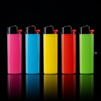 Briquets classiques en plastique personnalisables avec logo, à flamme nue, jetables, multicolores, cadeaux d'affaires