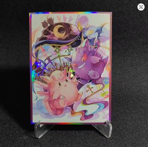 Protège-cartes holographiques Gengar pour cartes à collectionner TCG/PKM de taille standard – Étuis extérieurs personnalisés <span class=keywords><strong>en</strong></span> papier pour cartes anime mignonnes - Product Image 4