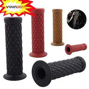 YD-H-159A Soft Motorcycle Handlebar Hand Grips , Retro 22mm Rubber Motorcycle Hand Grip Single Opening Design