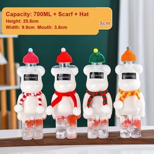 Botellas de Plástico PET Transparentes con Diseño de Oso, Lindas Botellas con Forma de Animal para Agua, Jugo y Bebidas, 400/500/700 ml, Venta al Por Mayor - Product Image 4