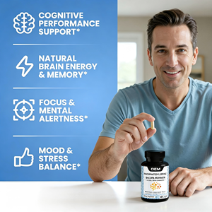 Cápsulas de Fosfatidilserina 400mg y Bacopa Monnieri 400mg, 120 Cápsulas Vegetales, Sin GMO, Suplemento Dietético GMP, OEM ODM - Product Image 3