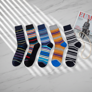 ถุงเท้าผู้ชาย ODM Qiying ขายส่งจำนวนมาก ลายแจ็คการ์ด วินเทจ ระบายอากาศได้ดี สไตล์นอร์ดิก สำหรับฤดูหนาว อุ่นสบาย ผลิตจากผ้าฝ้าย 100% รับสั่งทำโลโก้ - Product Image 1