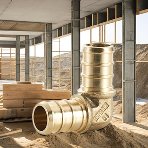 3/4 \ "pex f1807 1/2 \" pex f1807 giả mạo Hàn Phụ Kiện đường ống phụ kiện pex đồng thau không chì 3/4 inch 90 độ khuỷu tay uốn - Product Image 2